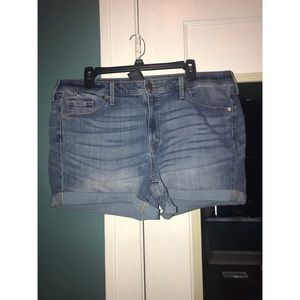 target plus size jean shorts